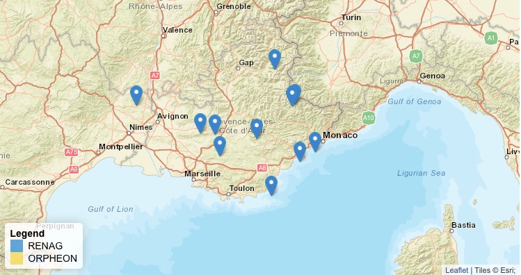 carte stations SE RENAG