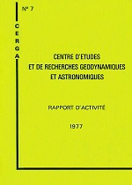 PO142 5 CERGA7 rapport activite cerga 1977 titre Page 01